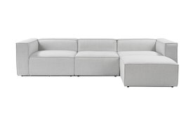Atelier Del Sofa Sofá Esquinero Gris Lino 297 cm x 190 cm